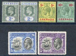 1902 2s, 1904-6 2s Chalky, 1913-22 5s & 10s & 1934 2/6d & 5s All M. (6) Cat. £226 - Other & Unclassified