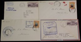 1926-32 First Flight Covers (4) Incl. 1932 Aug 8th PAA First Flight Port Au Prince - Kingston With Blue Cachet & Pilot S - Altri & Non Classificati