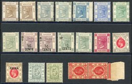 QV Selection M (varied Condition) Incl. 1863 CCC 2c (2) & 4c (2), 1882-96 CCA 10c Green & 30c, 1891 With Further H/stamp - Altri & Non Classificati