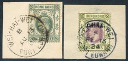 1904 2c Dull Green & British PO's In China 20c, Both On Individual Piece Tied By Lin Kung Tau (Port Edward) C.d.s's. Sca - Other & Unclassified