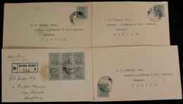 Ditto As Above - A Similar Lot With Two Extra Covers Franked With 5c Postal Fiscals. (4) - Other & Unclassified