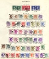 1938-49 Good To VFU Collection Of 91stamps On Leaves Incl. 1938-52 To $10 (3) With $5 (5), $2 (7) Etc. All Shades & Perf - Other & Unclassified