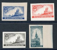 1926 Eckerlin Essays (4) Showing The Matthias Cathedral 50 Filler On Ungummed Paper In Four Different Colours, VF. - Autres & Non Classés