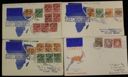 1931 First Flight Covers (4) Acceptance For Imperial AW London - East Africa, Dublin - Kampala Franked ½d, 1d (7) & 2d T - Autres & Non Classés