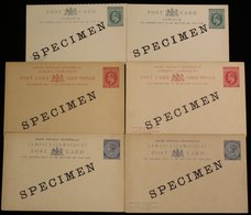 1891 Postal Stationery 1d Blue Postcard & 1d + 1d Reply H & G 17/18 Optd SPECIMEN, Also KEVII 1904 ½d Green Postcard & ½ - Altri & Non Classificati