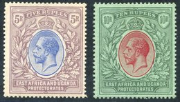 EAST AFRICA & UGANDA 1912-21 MCCA 5r & 10r M, SG.57/8. (2) Cat. £315 - Altri & Non Classificati