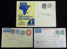 1931-34 First Flight Covers (3) 1931 Imperial Airways Kisumu - London Official Rising Sun Cover With Official Letter Sen - Altri & Non Classificati