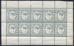 1892-93 16c Grey Sheet Of Ten Stamps, UM (hinge Marks In Margins), Some Gum Creasing, SG.46. (10) Cat. £150++ - Autres & Non Classés