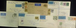 1933-38 First Flight Covers (7) Incl. 1933 First Acceptance For KLM Service Singapore - Alor Star 10.5.33 With Green Cac - Altri & Non Classificati