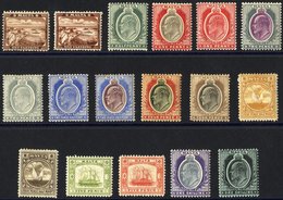 1904-14 MCCA Set To 1s (both) M (4d Fault & Odd Tone Noted), SG.45/62. (17) Cat. £250 - Autres & Non Classés