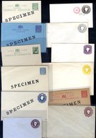 QV-KGV Fine Range Of Unused Postal Stationery Envelopes, Postcards, Letter Cards Incl. Pence Issues & Eight SPECIMEN Ovp - Autres & Non Classés