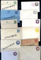 QV-KGV Fine Range Of Unused Postal Stationery Envelopes, Postcards, Letter Cards Incl. Pence Issues & Eight SPECIMEN Ovp - Other & Unclassified