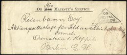 1903 Long OHMS Cover To Berlin, Triangular ON POSTAL SERVICE In Black & Red GPO Cachet (which Is Rare), Reverse French M - Altri & Non Classificati