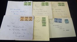 1931 Covers (6) All From The Thornhill Correspondence, All Paying A 1f.50c Rate, Four With Pairs Of 75c On 9d, One With  - Altri & Non Classificati