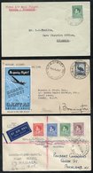 1938-47 First Flight Covers (3) 1938 March 18th Survey Flight Rabaul - Salamaua (50 Flown), 1938 June 3rd Carpenter Airl - Other & Unclassified