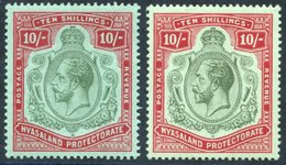 1913-19 MCCA 10s (2 Shades) M, SG.96 & 96e. (2) Cat. £280 - Altri & Non Classificati