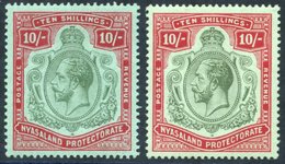 1913-19 MCCA 10s (2 Shades) M, SG.96 & 96e. (2) Cat. £280 - Other & Unclassified