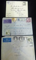 1930's-40's Small Group Of Covers (12) Mainly To England But Also Incl. South Africa & Switzerland. Mixed Condition. - Altri & Non Classificati