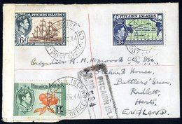 1944 Censored Registered Cover To England With A 6d, 3d  ½d, Cancelled 15.DEC.44. Scarce. - Altri & Non Classificati