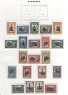 1856-1958 Collection Of M & U On 53 Printed Leaves With Useful Earlier To 1898 Then 1910 King Manuel II To 200r (mixed M - Altri & Non Classificati