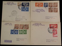 1940 First Flight Covers (4) - 1940 April 2nd Porto - Horta, Azores (30 Flown), 1940 April 7th KLM/PAA Horta - Amsterdam - Altri & Non Classificati