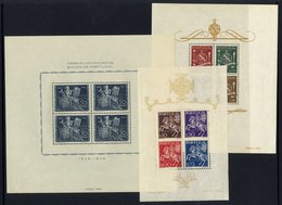 1944 National Philatelic Exhib M/Sheet, UM (corner Crease), SG.MS964a, 1945 Naval School M/Sheet, UM (minor Tones & Wrin - Altri & Non Classificati