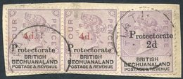 1888 4d On 4d Pair (SG.44) & 2d On 2d (SG.42) Together On Small Piece Cancelled By Single Ring Tati C.d.s For AP.4.89, P - Altri & Non Classificati