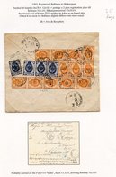 1901 Registered/AR Cover At Double Rate From Bukhara To Shikarpore Franked By Arms Issue 1k Orange (12) & 7k Blue (4), A - Altri & Non Classificati