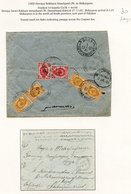 1900 Cover At Single Rate From Bukhara To Shikarpore, Franked At Arms Issue 1k Orange (4) & 3k Red (2), Tied By NOVA BOK - Altri & Non Classificati