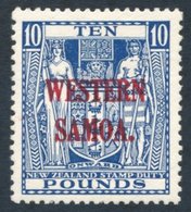 1935-42 Arms £10 Indigo Blue, Fine M, SG.194. (1) Cat. £225 - Other & Unclassified