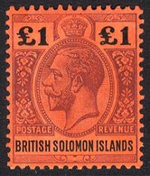 1914-23 MCCA £1 Purple & Black/red, Fresh M, SG.38, Cat. £250 - Autres & Non Classés