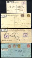 1915-39 Covers (11) & Unused Picture Post Cards (4) Incl. 1915 Registered To India With 5d & 4d, O.H.M.S. Stampless Cove - Autres & Non Classés