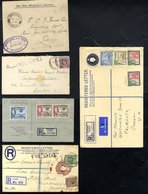 WEST AFRICA 1906-58 Covers (5) Incl. 1906 Gold Coast Cover To London & 1924 Registered 3d Envelope, Both With Boxed TOO  - Autres & Non Classés