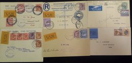 1925-35 Range Of First Flight Covers (6) Incl. 1925 SAAF Govt First Experimental Flight Port Elizabeth - East London The - Autres & Non Classés