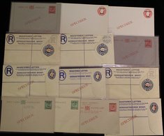 POSTAL STATIONERY KGV Fine Unused Range Of All Different Incl. SPECIMEN Ovpts (9), Reg Envelopes, Letter Cards & Postcar - Autres & Non Classés