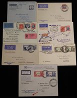 1932-46 First Flight Covers (7) Incl. Imperial AW 1932 Jan 28th Salisbury - Athens Springbok Cover With Two Cachets (150 - Other & Unclassified