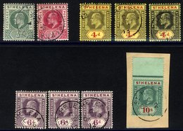 1902 CCA ½d & 1d VFU, SG.53/4, 1908 4d (3) Incl. Chalky, 6d (3) Incl. Chalky, All VFU, Plus Top Marginal 10s, Superb U O - Altri & Non Classificati