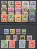 1908-37 SPECIMEN Ovpts Incl. 1908-11 2½d To 10s, 1912-16 ½d To 3s, 1922-37 Badge ½d To £1 (set Of 16) Etc. Some With Fau - Other & Unclassified