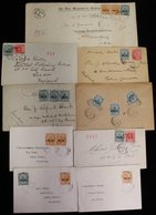 1916-20 Accumulation Of 28 Covers All Bearing WAR TAX Frankings Used Locally To UK, USA Or France With A Variety Of Sing - Altri & Non Classificati