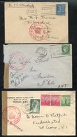 1939-41 Envelopes (12) All Incoming From Australia, Cuba, Curacao, France, USA (7 Of Which Two Are Window Types) & In Tr - Other & Unclassified