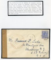 1940 (2 Jan) Envelope To USA, Franked At 2½d, Cancelled By ANGUILLA/VALEY' C.d.s, Showing St. Kitts C.d.s. With Brown Se - Altri & Non Classificati