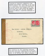 1941 (15 Mar) Envelope To Canada, Franked At 2d, Showing Brown Sealing Tape At Left Tied By Circular 'ST. KITTS/Crown/PA - Altri & Non Classificati