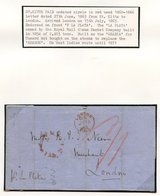 1863 (27 June) Entire To London, Rated 'd11' Showing Fine Circular Undated ST. KITTS/PAID' & Paid Arrival C.d.s. (15.7)  - Altri & Non Classificati