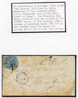 1883 (12 Jan) Envelope To Holland, Addressed To 'His Lordship Bishop J.F.H. Mislemores, Care Of The Dutch Consul At Born - Altri & Non Classificati