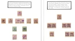 1883 Hand Stamped 'Saint/Christopher In Violet On Nevis 1882-90 1d Lilac-mauve (7 Incl. A Pair), 6d Green (4 Of Which Tw - Altri & Non Classificati