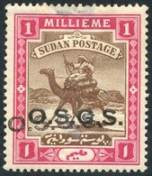 OFFICIALS 1902 Ovptd At Khartoum 1m Brown & Pink Showing Variety 'overprint Double' Unused With Part O.g, Thinned At Top - Altri & Non Classificati