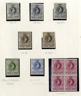 1937-49 KGVI Collection On Leaves From 1937 Coronation Set M, 1938 Definitive Set Plus Most Listed Shade Variations, Als - Other & Unclassified
