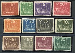 1924 Eighth Congress Of UPU Set Up To 80ore, Fine M (odd Minor Nibbled Perf Or Gum Bend O/w Fine), SG.146/157. (12) Cat. - Other & Unclassified