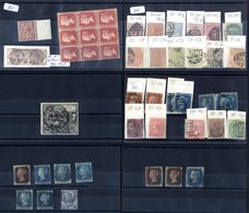 QV-QEII Display Album Containing Miscellaneous Ranges Incl. 1840 1d Blacks (6), 1840 2d, Range Of Surface Printed Incl.  - Other & Unclassified