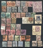 QV-KEVII ACCUMULATION Of Stamps On Hagner Leaves Collection For Their Numeral Cancellations Mainly 1d Red Plates Or 1d L - Other & Unclassified